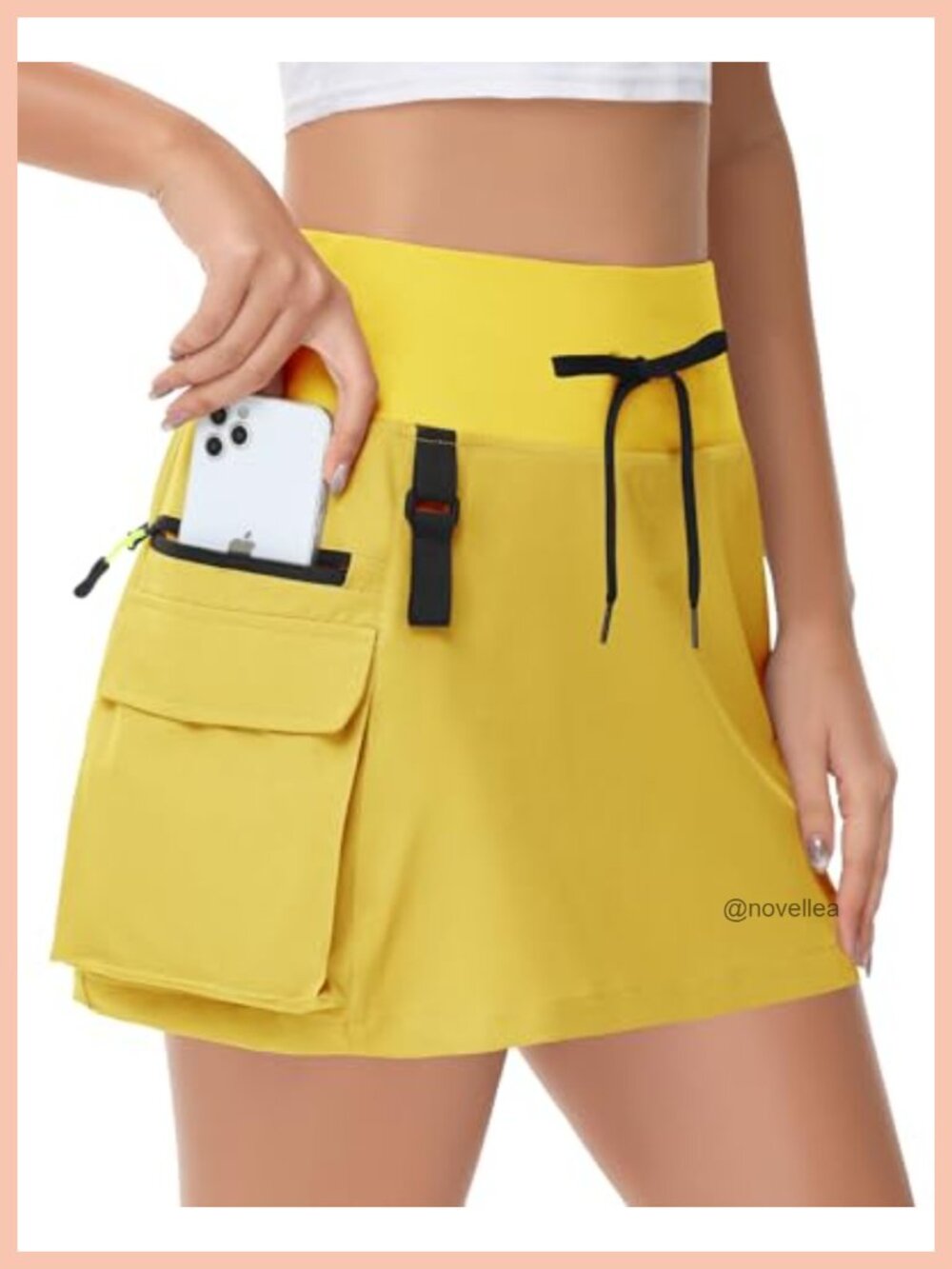 MIVEI Women's Hiking Cargo Skort High Waisted Quick Dry Athletic Golf Skirt